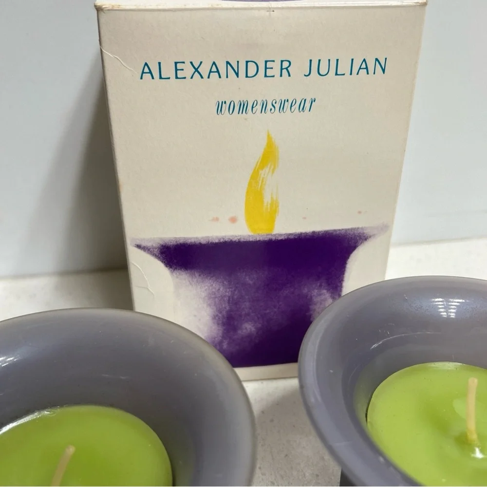 Alexander Julian Womenswear Candle Set RARE 1993